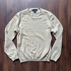 Lands’ End 100% Cashmere Crewneck Sweater Sage Green Women’s S Petite